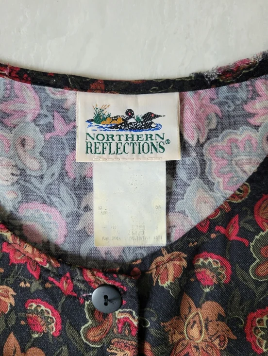 NORTHERN REFLECTIONS 90s floral paisley maxi dress with short sleeves - Picture 7 of 13